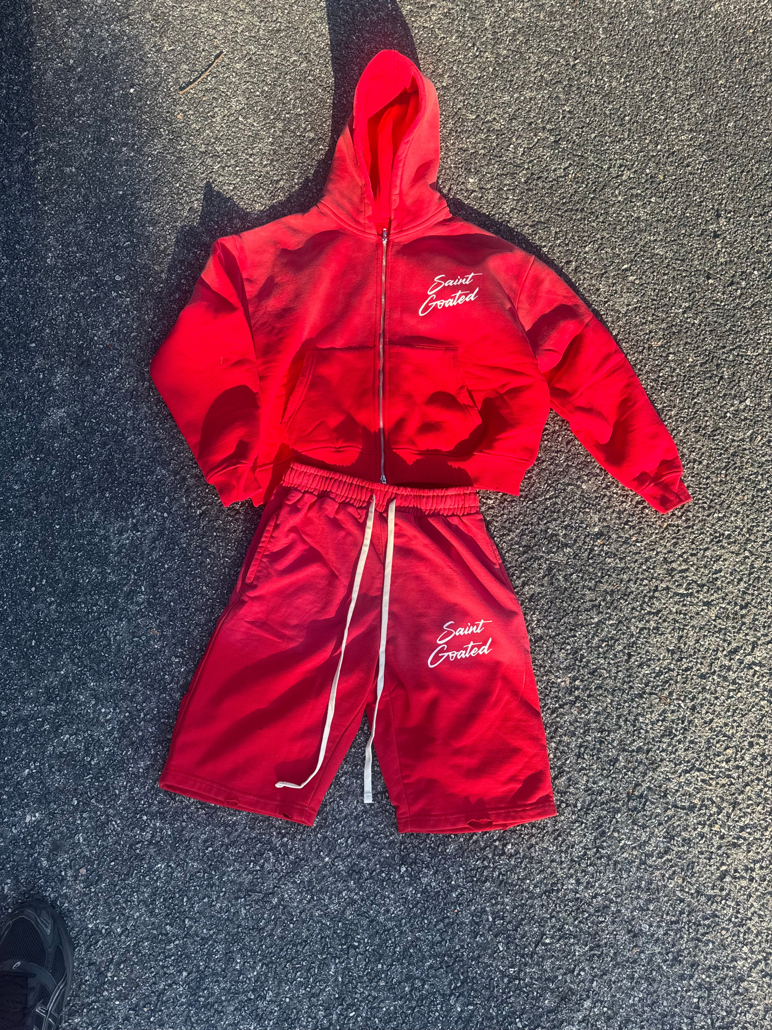 Saint Goated Double Zip and Shorts set