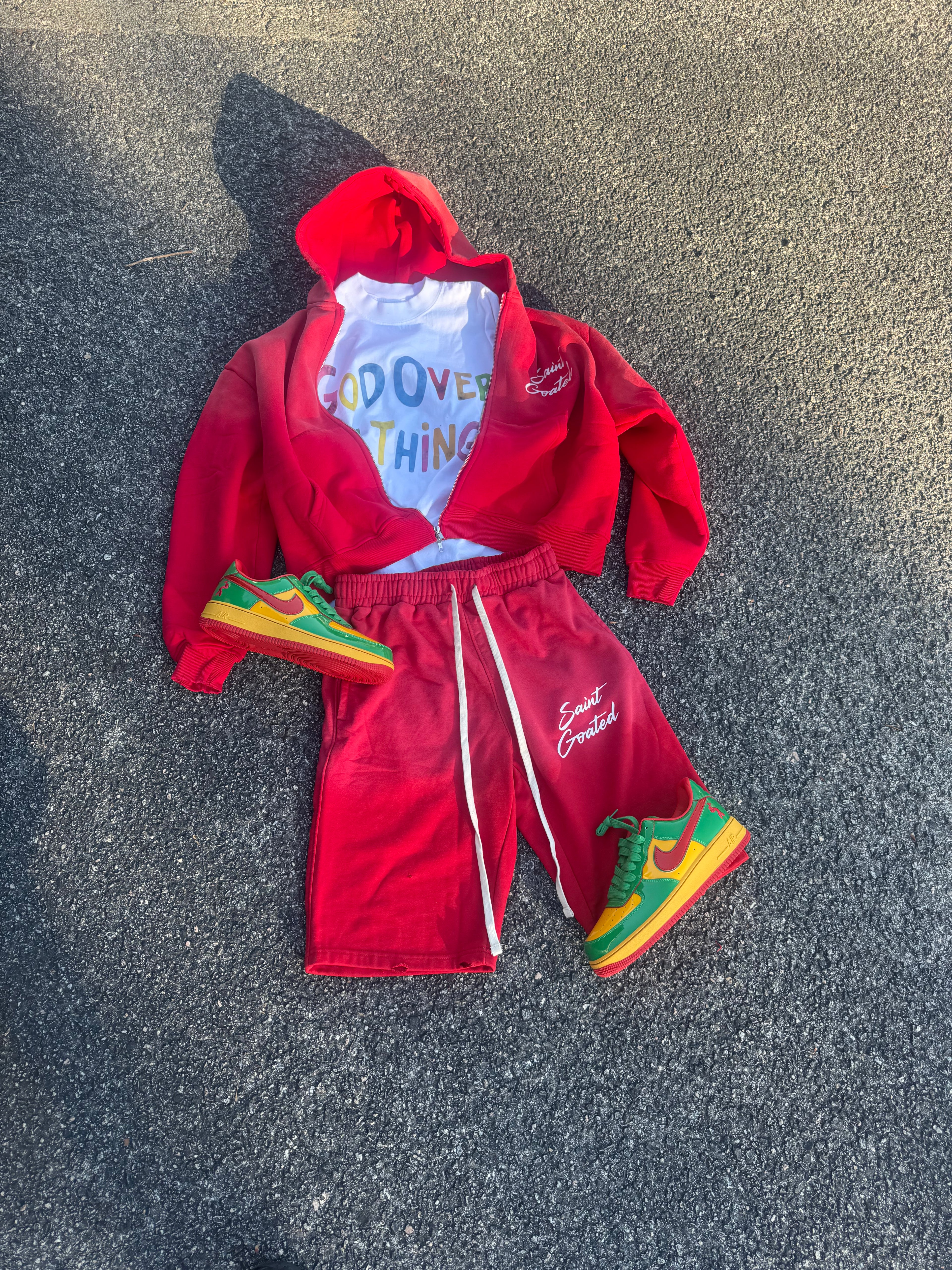 Saint Goated Double Zip and Shorts set